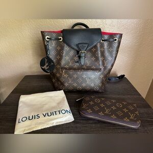 DH Gate Faux Louis Vuitton Backpack Purse & Matching Wallet